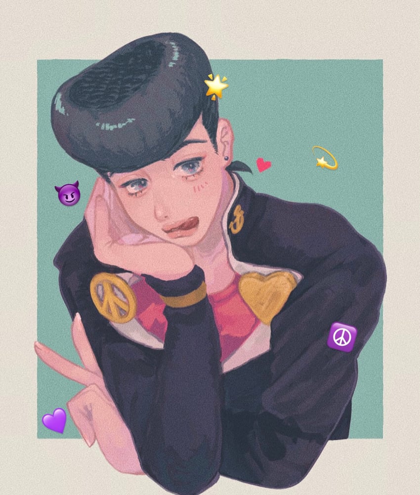 higashikata josuke (jojo no kimyou na bouken and 1 more) drawn by t_0nd