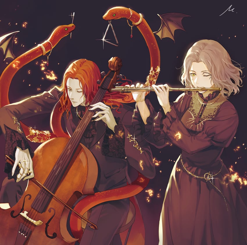 melina and messmer the impaler (elden ring and 1 more) drawn by nashigawa