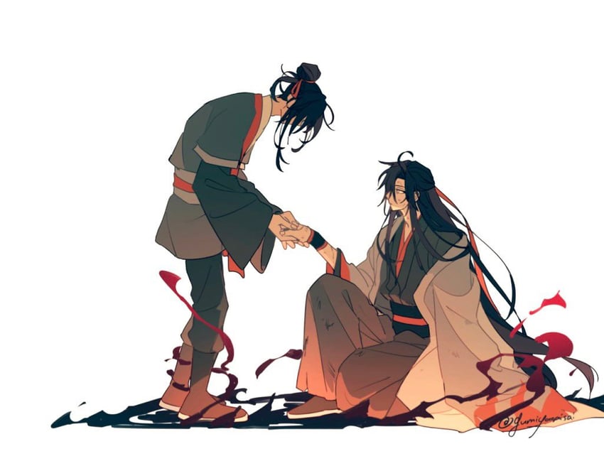 wei wuxian and mo xuanyu (modao zushi) drawn by gumiyasaisai