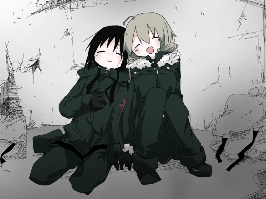chito and yuuri (shoujo shuumatsu ryokou) drawn by migimiya_yoru