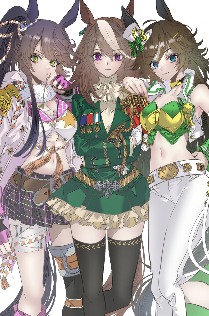 symboli rudolf, mr. c.b., and narita brian (umamusume) drawn by anno88888