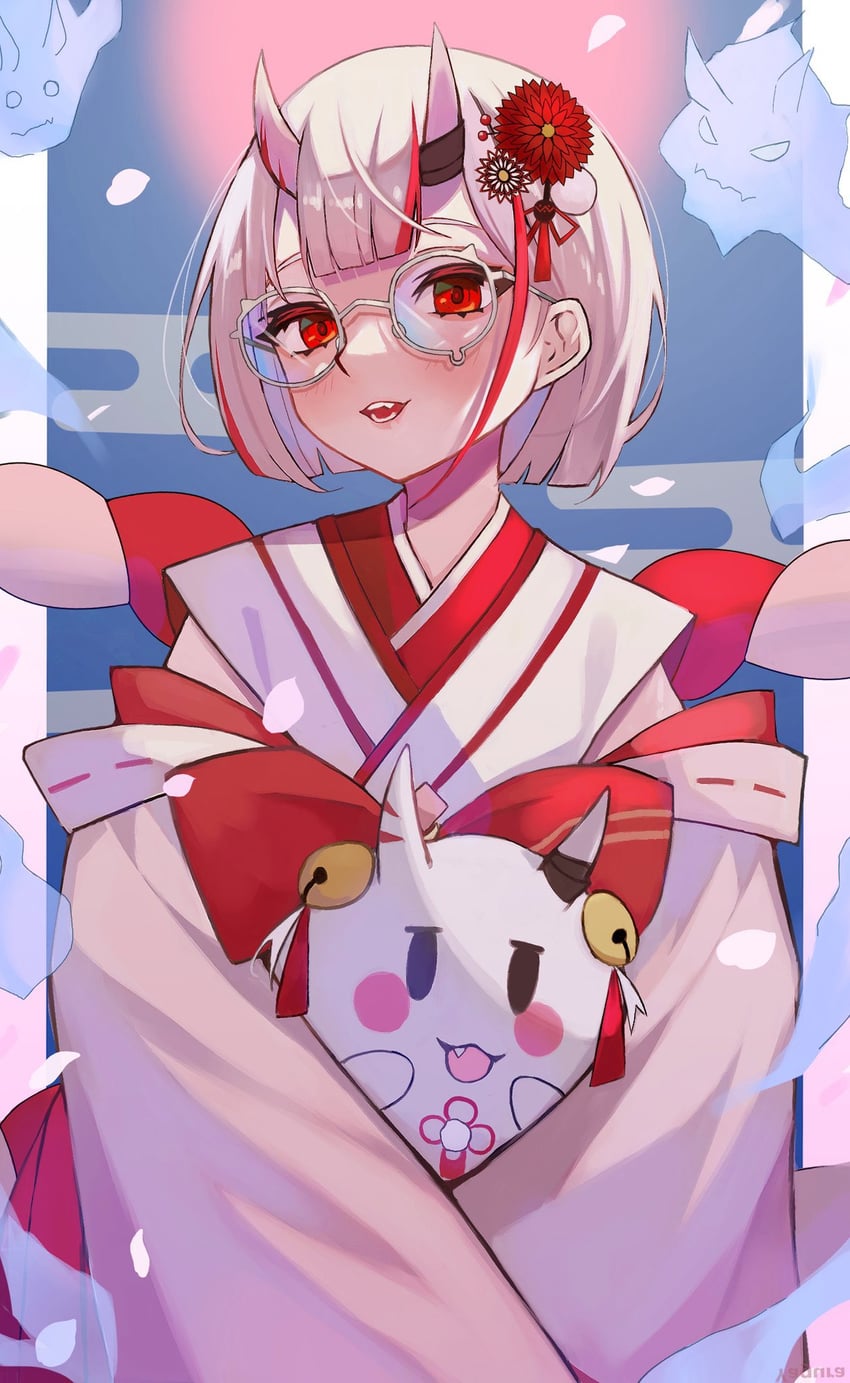 nakiri ayame and poyoyo (hololive) drawn by yagura_(yagura_aaaok)