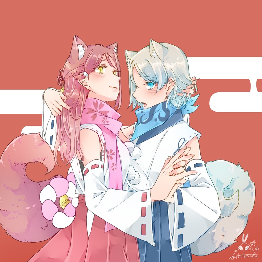 watanabe you and sakurauchi riko (love live! and 1 more) drawn by kashikaze