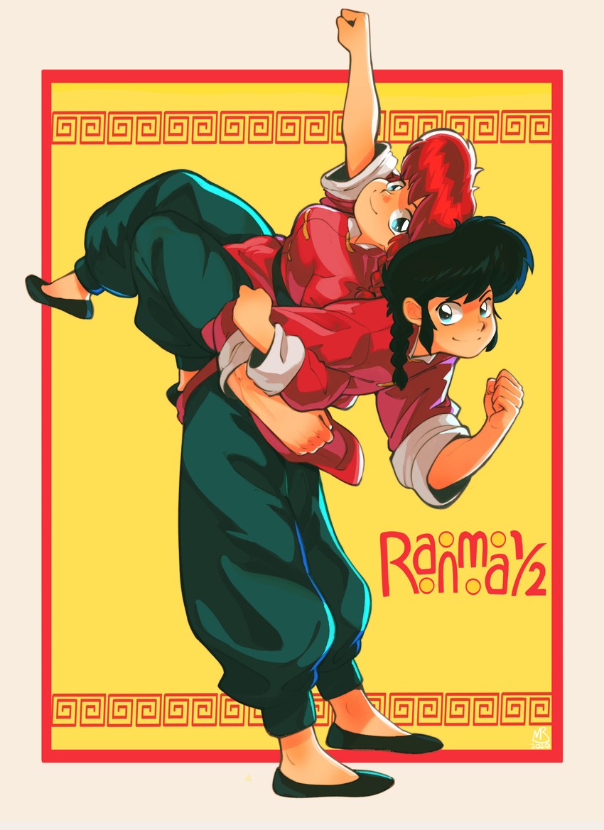 ranma-chan and saotome ranma (ranma 1/2) drawn by eymbee