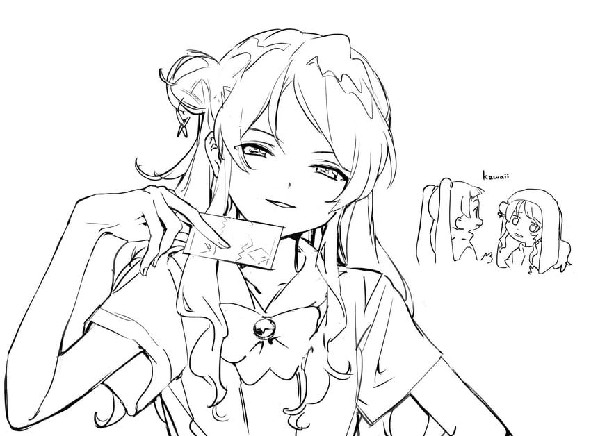 hinata ema and chono maika (aikatsu! and 1 more) drawn by suiso_(owp)