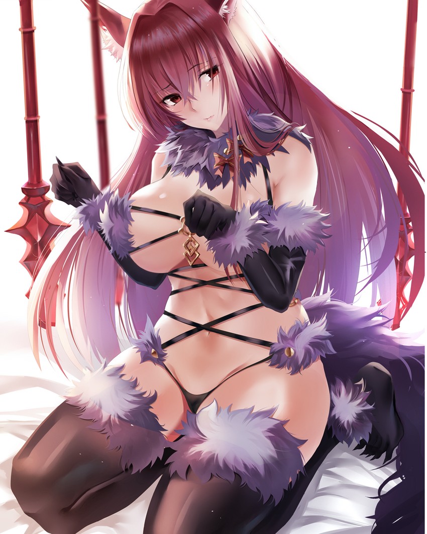 mash kyrielight and scathach (fate and 1 more) drawn by nicky_w