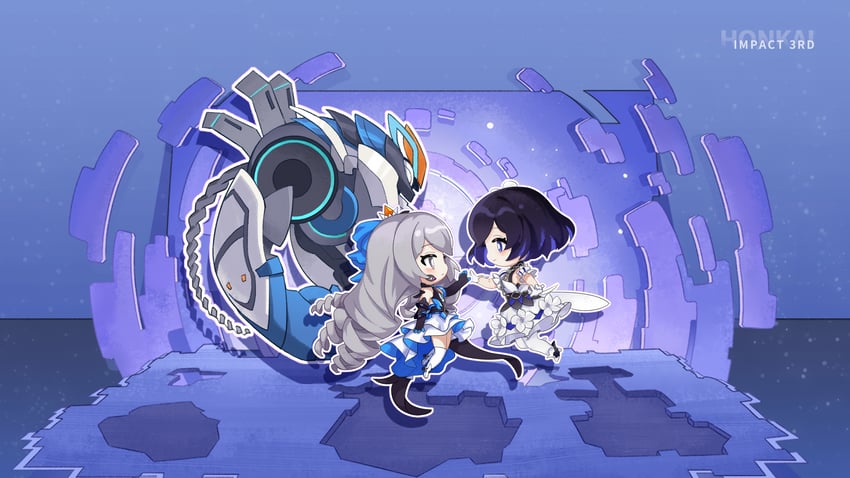 bronya zaychik, seele vollerei, and project bunny (honkai and 1 more)