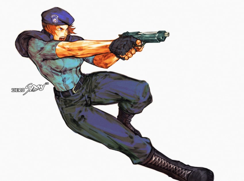 jill valentine (resident evil and 1 more) drawn by zero_setsu