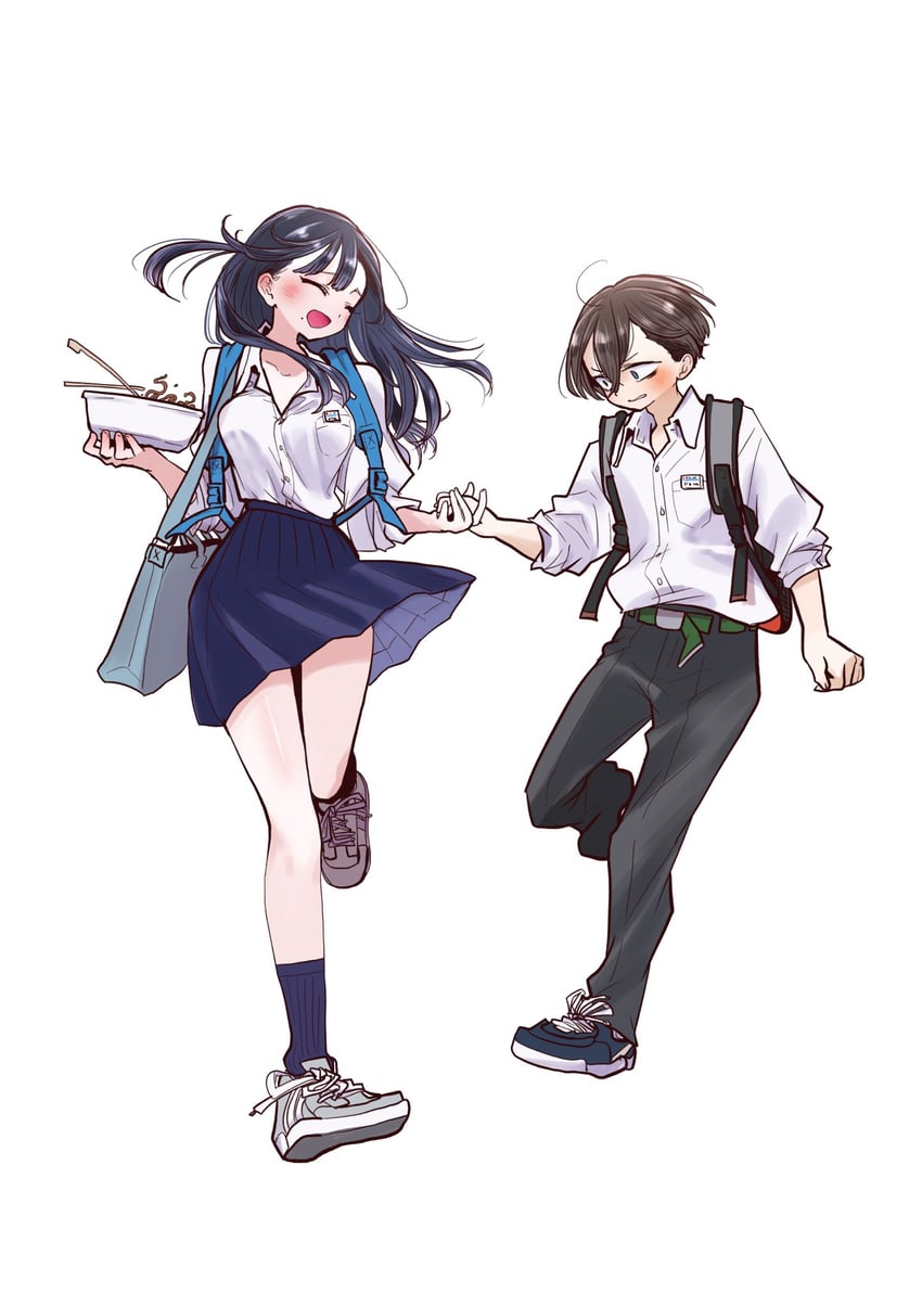 yamada anna and ichikawa kyoutarou (boku no kokoro no yabai yatsu) drawn by sakurai_norio