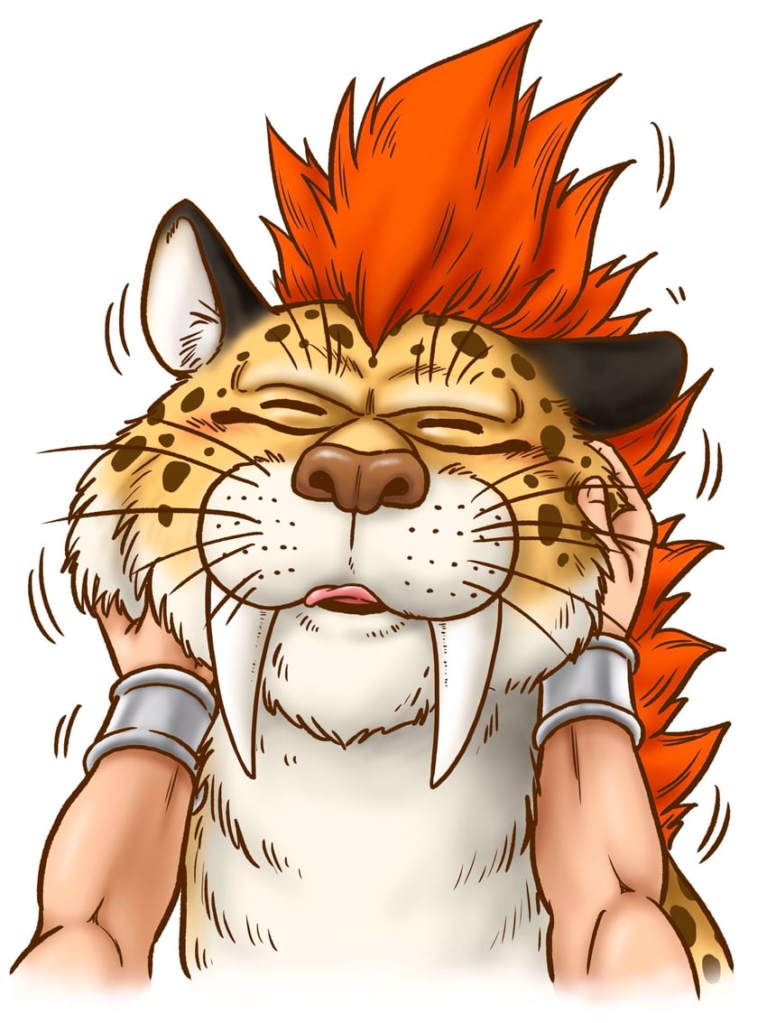 hero, borongo, and great sabrecat (dragon quest and 1 more) drawn by murakami_yumiko