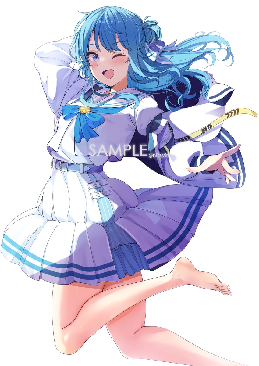 hoshimachi suisei (hololive) drawn by nira_(vira)