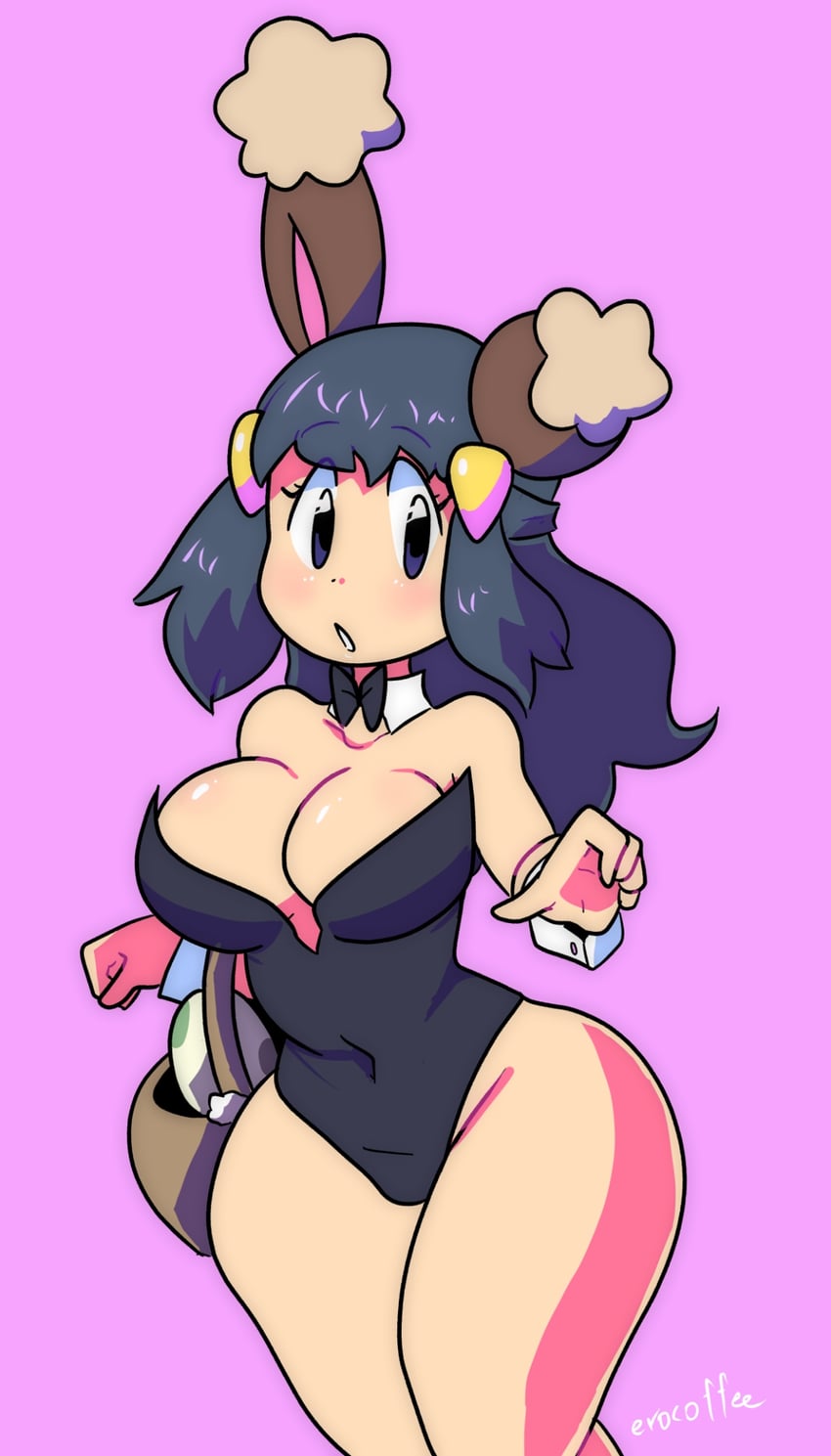 dawn and buneary (pokemon and 1 more) drawn by erocoffee