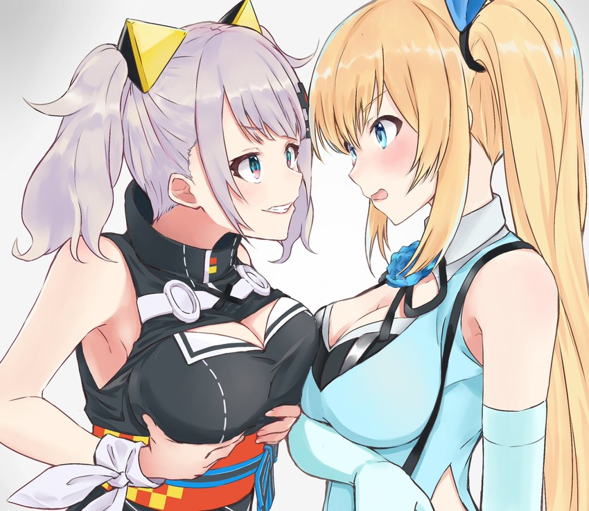kaguya luna and mirai akari (the moon studio and 1 more) drawn by mamu_t7s