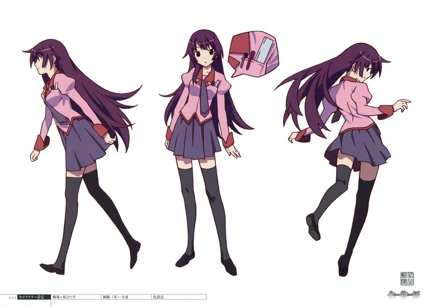 senjougahara hitagi (monogatari and 1 more)