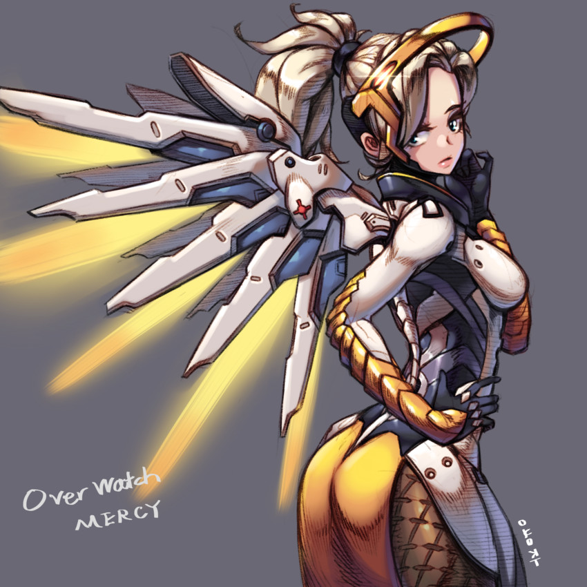 mercy (overwatch and 1 more) drawn by bara_(totocos)