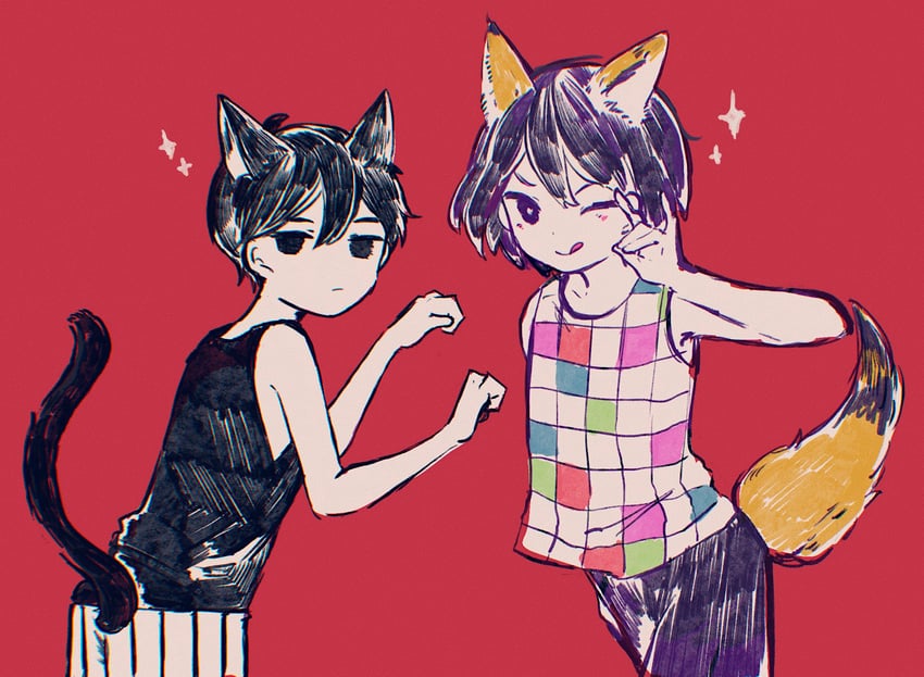 omori and kel (omori) drawn by miyashita_miro