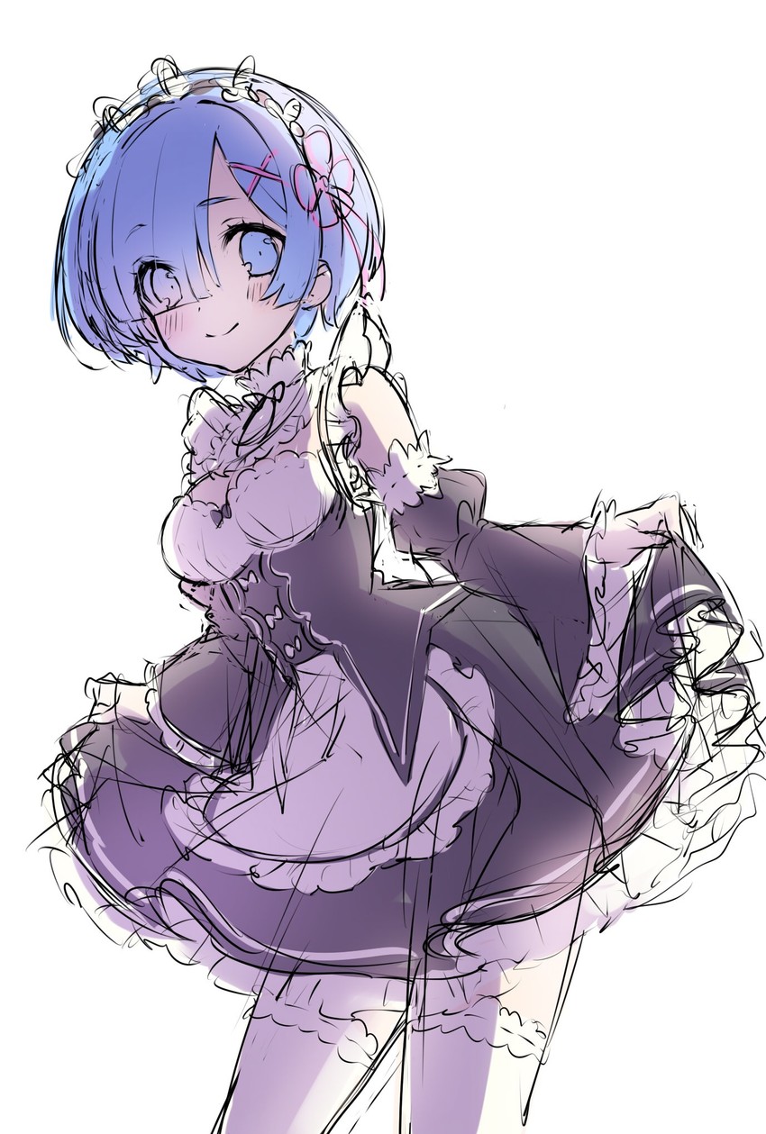 rem (re:zero kara hajimeru isekai seikatsu) drawn by sakura_shiho