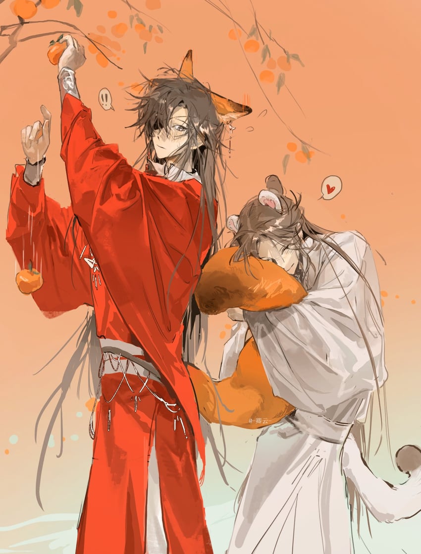 xie lian and hua cheng (tianguan cifu) drawn by qingyun