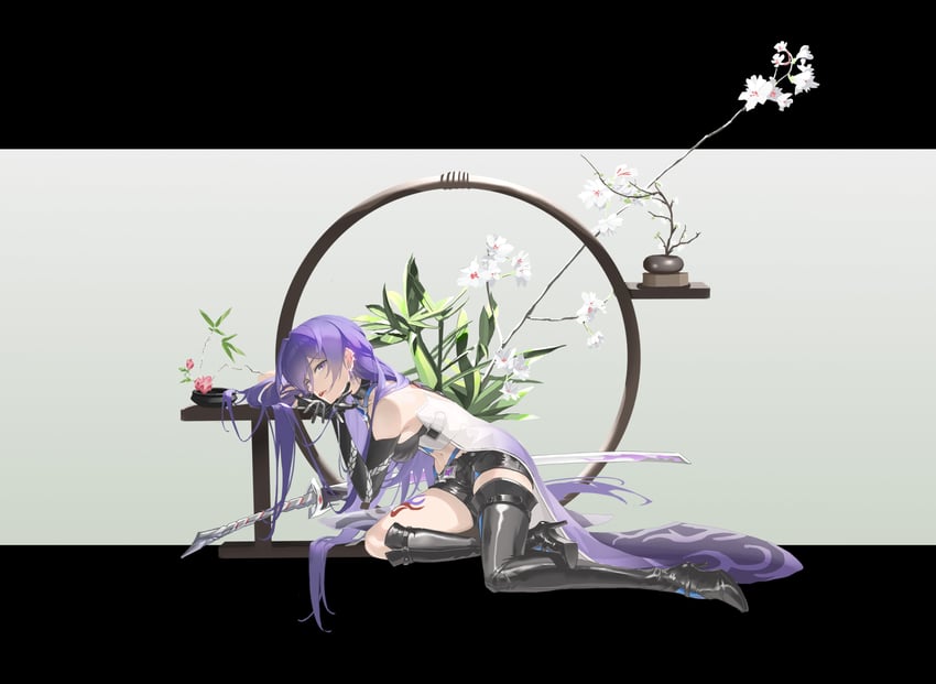 acheron (honkai and 1 more) drawn by jiu_dao_fan_yin