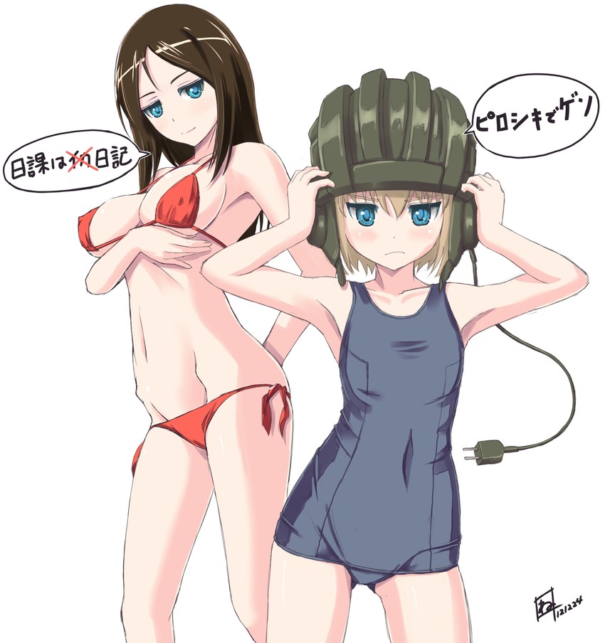 katyusha and nonna (girls und panzer and 1 more) drawn by nenchi