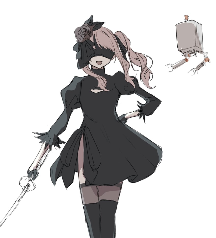 2b, akiyama mizuki, and pod (project sekai and 2 more) drawn by yuiyotti102
