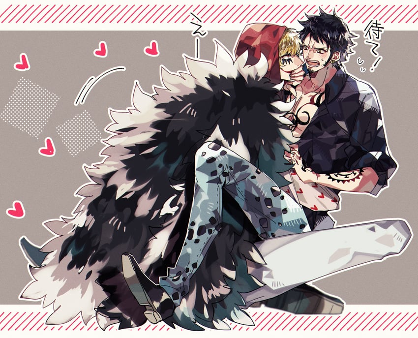 trafalgar law and donquixote rocinante (one piece) drawn by nagisawa_(ngsw_coconut)