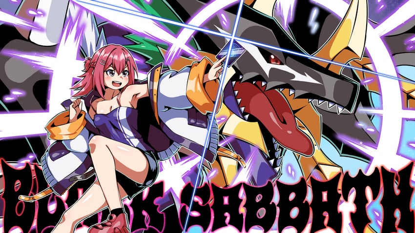 yuuki and heavymetaldramon (digimon and 2 more) drawn by diti_(selecta)