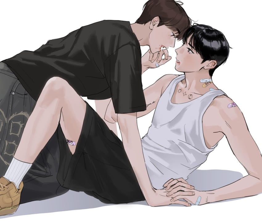 sung han-bin and zhang hao (real life and 1 more) drawn by haotmeal