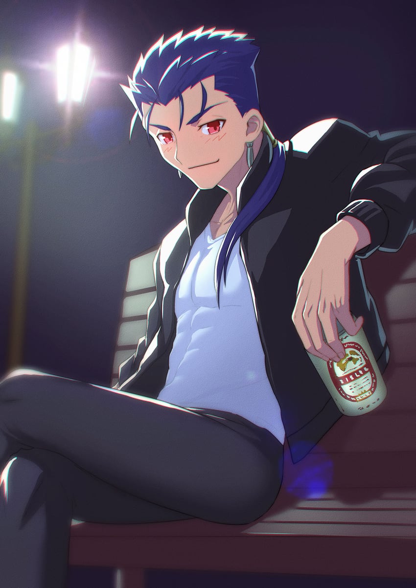 cu chulainn (fate and 2 more) drawn by moto_(otemoto02)