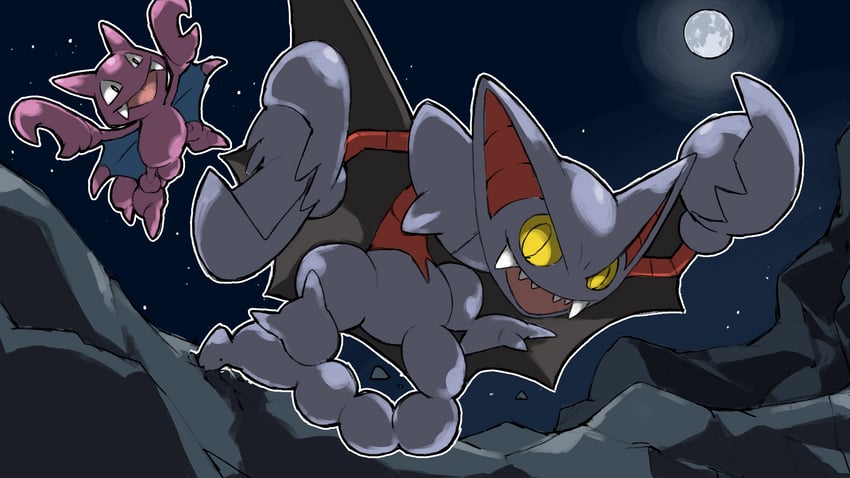 gliscor and gligar (pokemon) drawn by blacknirrow