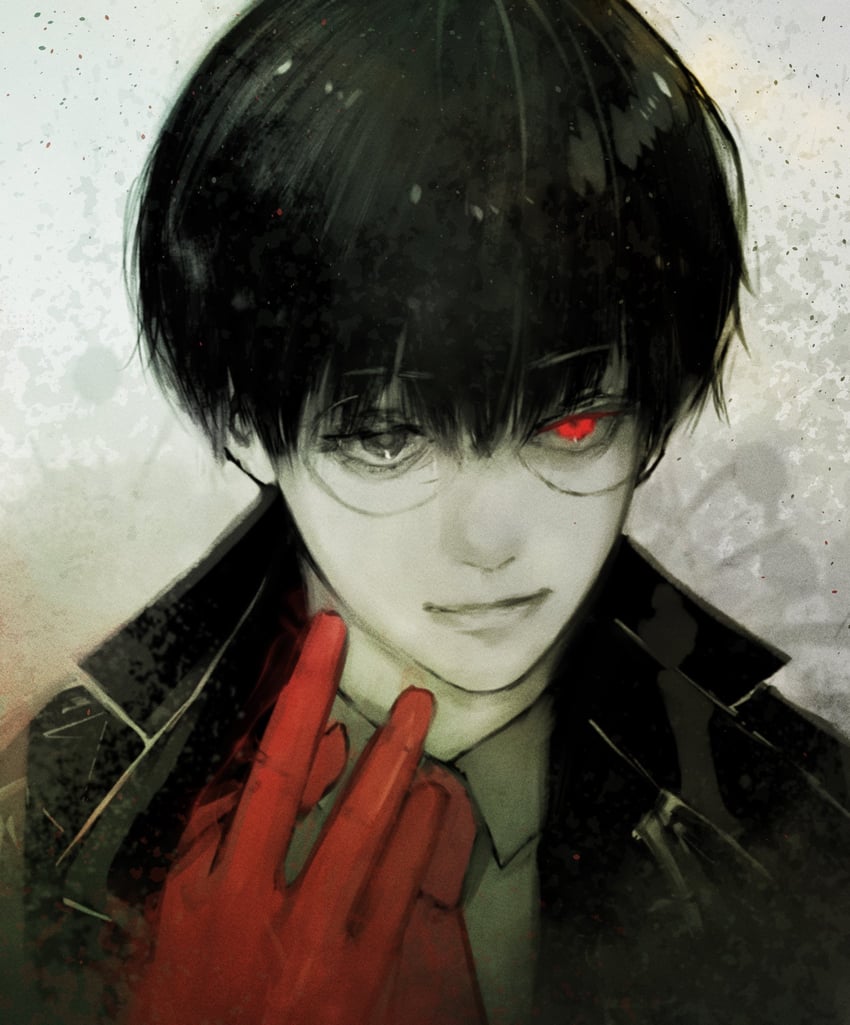 kaneki ken and black reaper (tokyo ghoul and 1 more) drawn by stfr_(stfr_kaz)