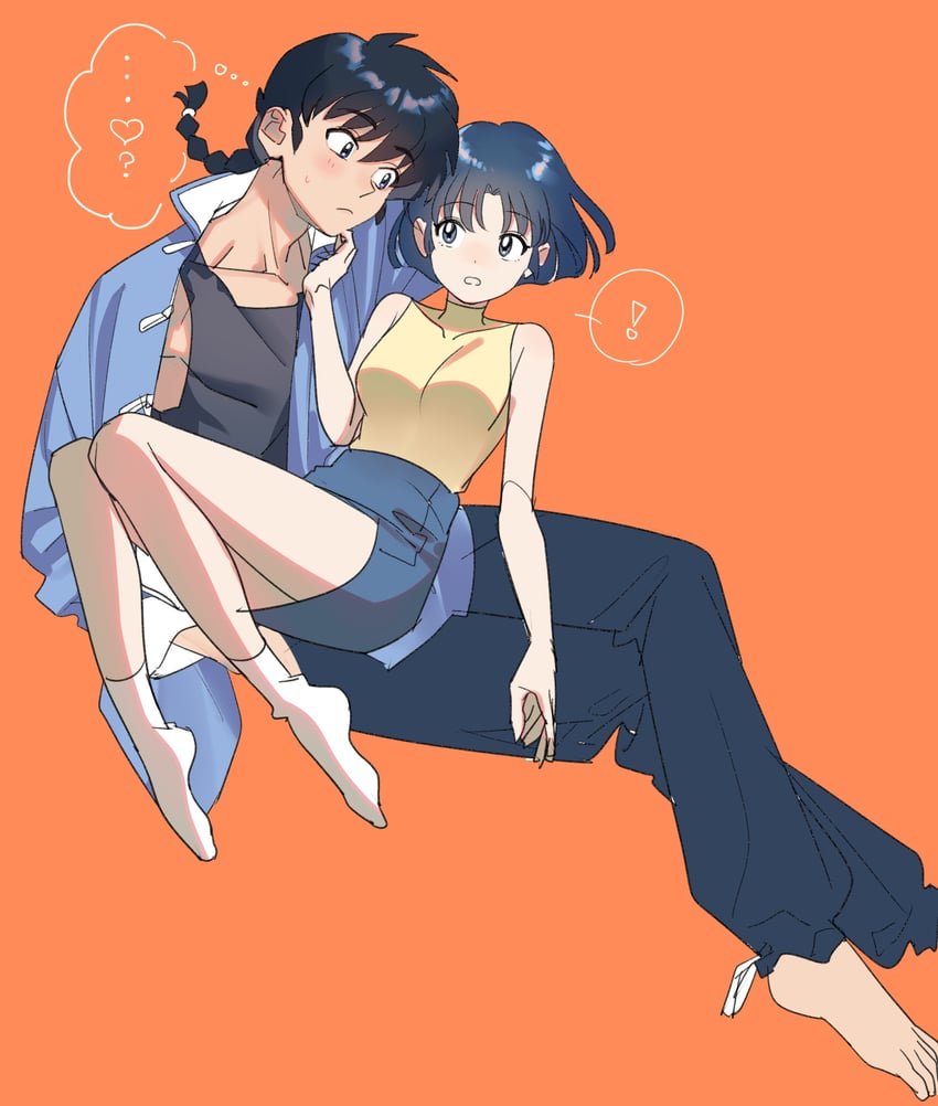 tendou akane and saotome ranma (ranma 1/2) drawn by ituki_kuniharu