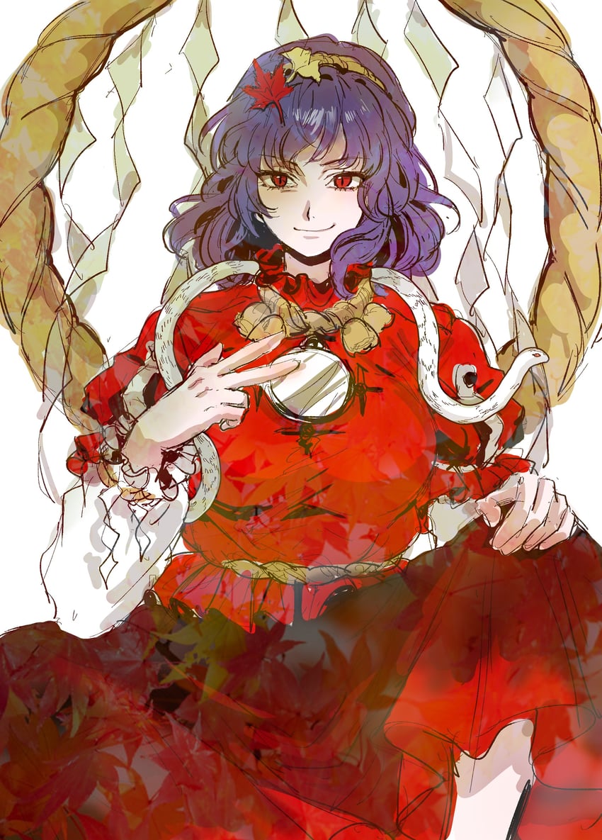 yasaka kanako and mishaguji (touhou and 1 more) drawn by kuya_(hey36253625)