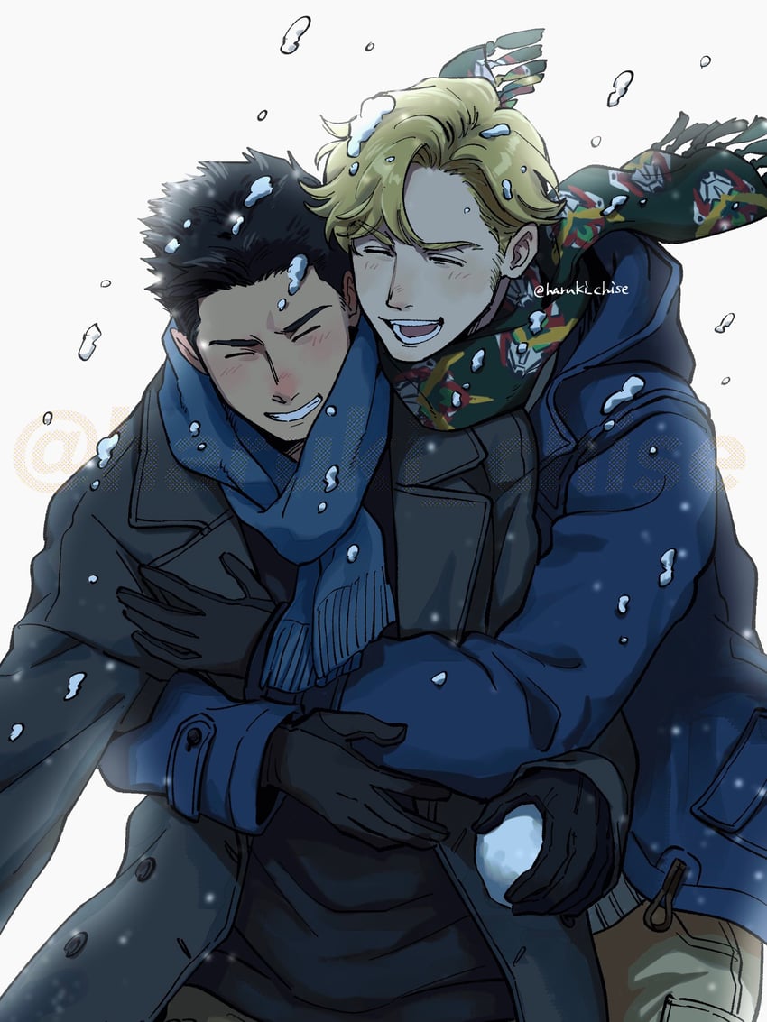 ao isami and lewis smith (yuuki bakuhatsu bang bravern) drawn by haruki_chise