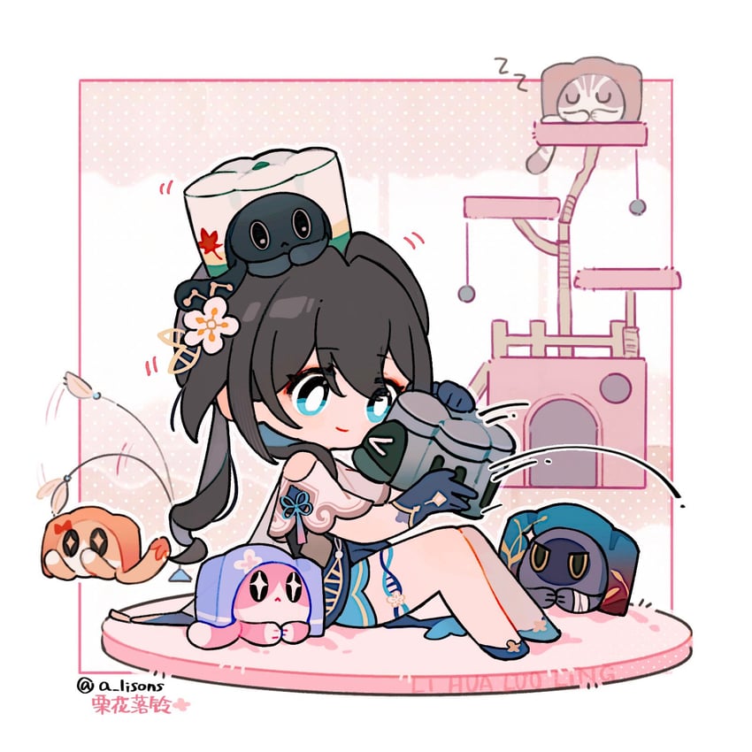 trailblazer, march 7th, dan heng, blade, ruan mei, and 1 more (honkai and 1 more) drawn by aixixixixi