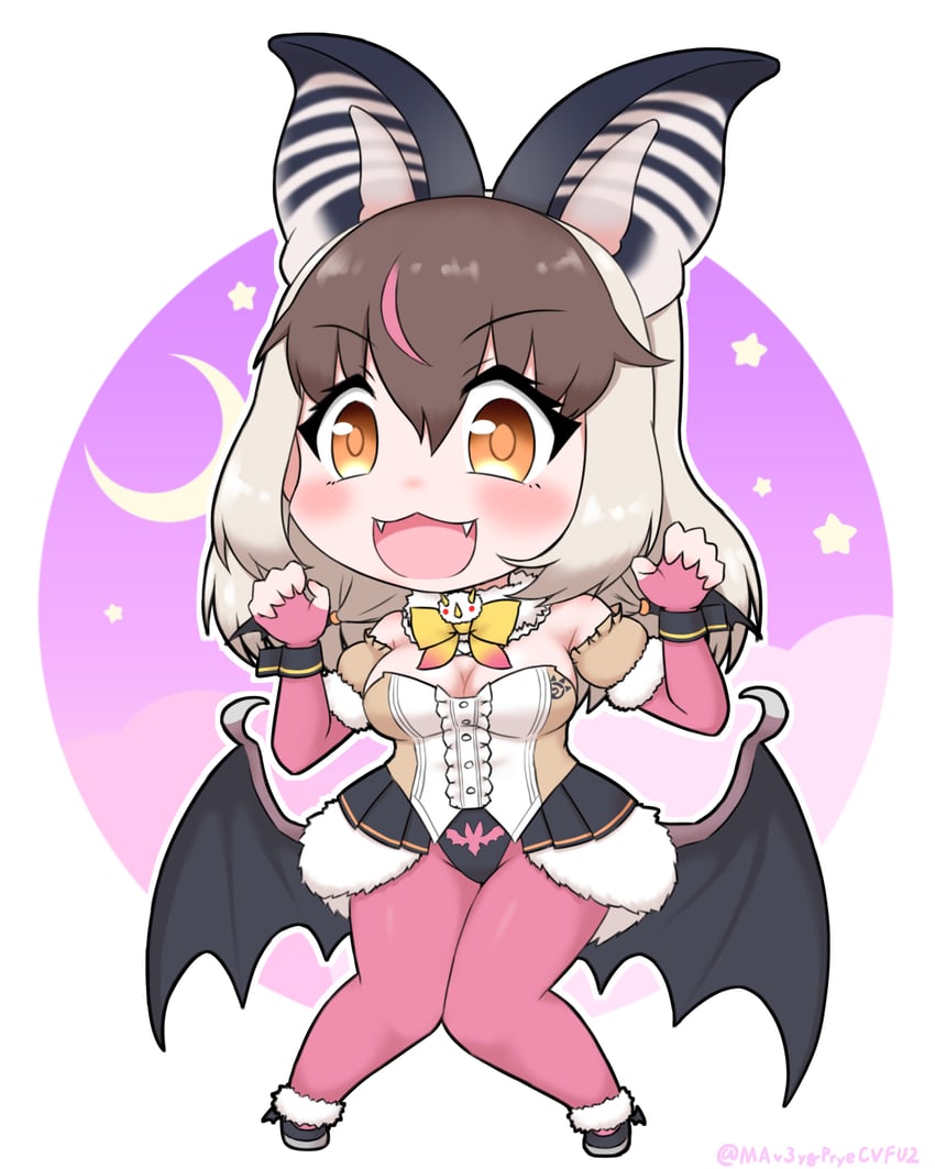 brown long-eared bat (kemono friends and 1 more) drawn by mabuta_(mbt)