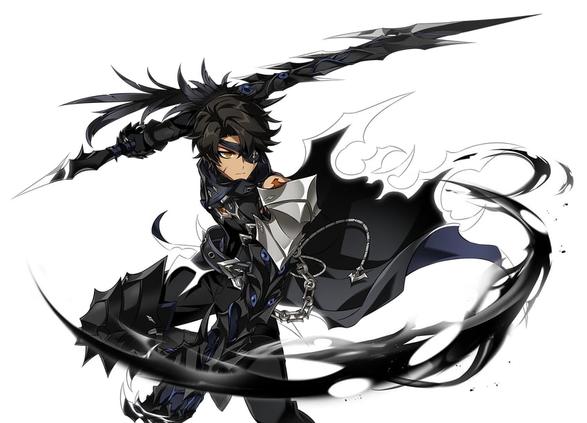 raven cronwell and mutant reaper (elsword) drawn by hwansang