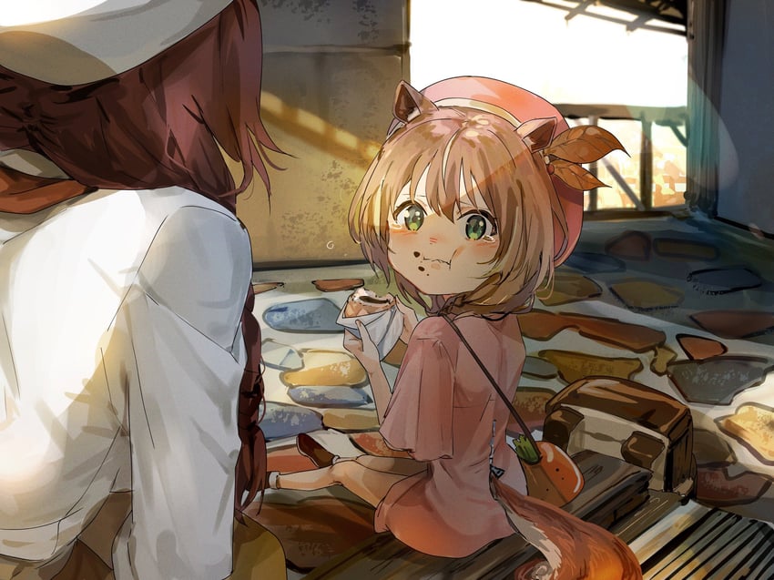 inugami korone and ayunda risu (hololive and 1 more) drawn by funi_mu9