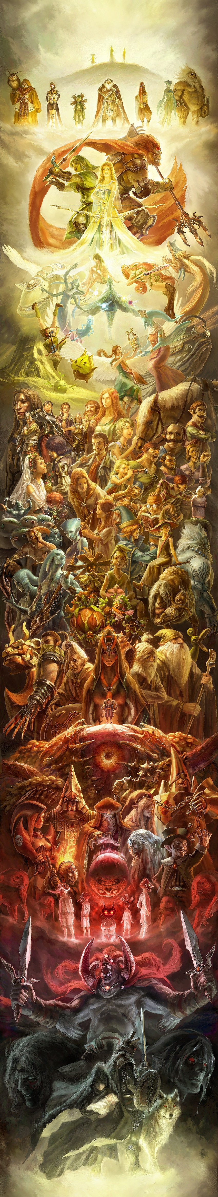 link, princess zelda, midna, ganondorf, navi, and 73 more (the legend of zelda and 12 more) drawn by ag+_(atelieriji)