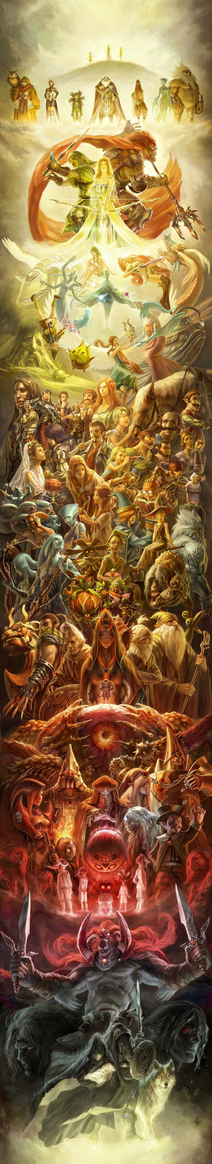 link, princess zelda, midna, ganondorf, navi, and 97 more (the legend of zelda and 12 more) drawn by ag+_(atelieriji)