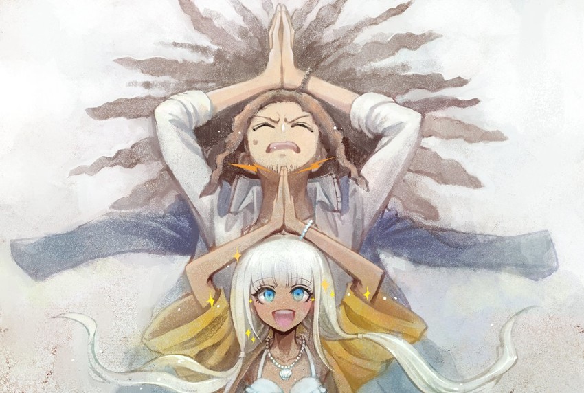 yonaga angie and hagakure yasuhiro (danganronpa and 2 more) drawn by youko-shima
