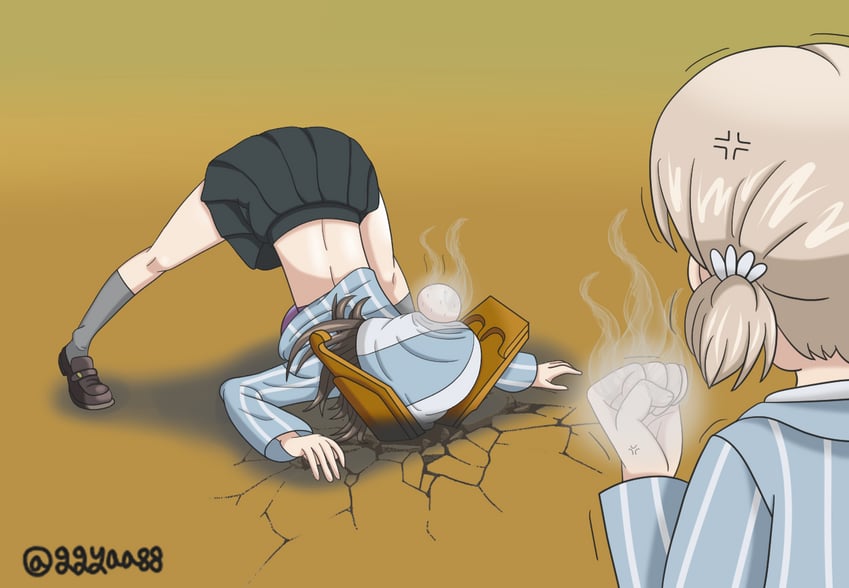 mika and aki (girls und panzer) drawn by 2guru and kkonmulbeom_nyomy