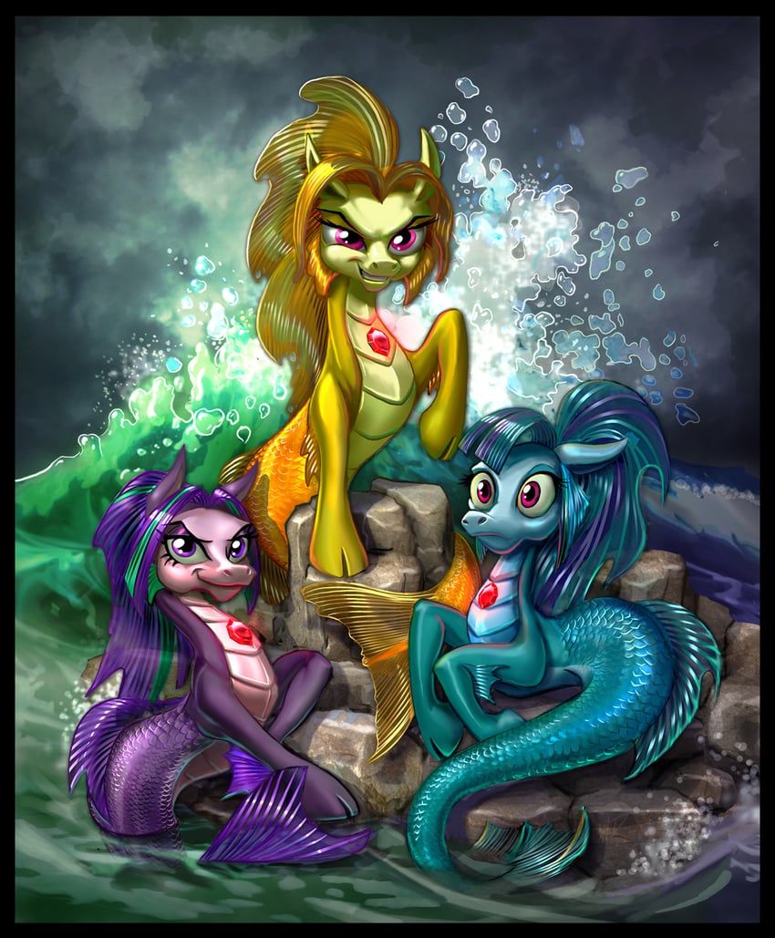 sonata dusk, adagio dazzle, and aria blaze (my little pony and 2 more) drawn by harwicks-art