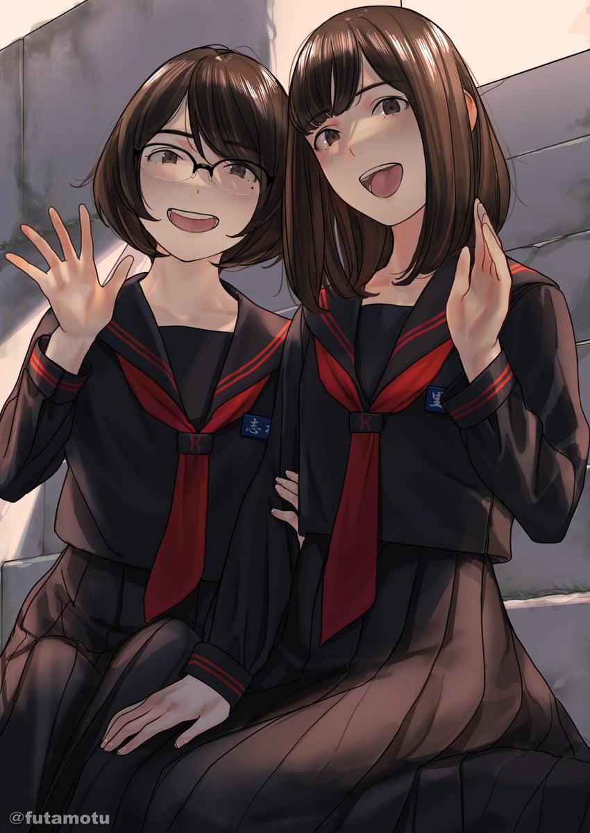 satonaka megumi and shimura kanae (original) drawn by futamotu