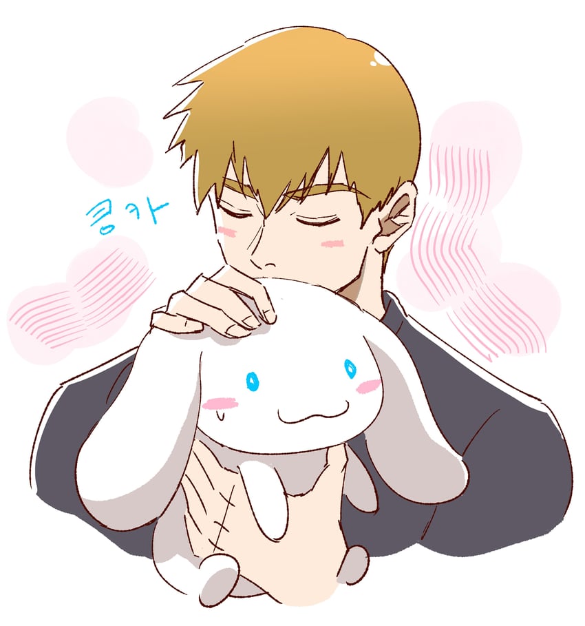 cinnamoroll and reigen arataka (sanrio and 2 more) drawn by reigendream