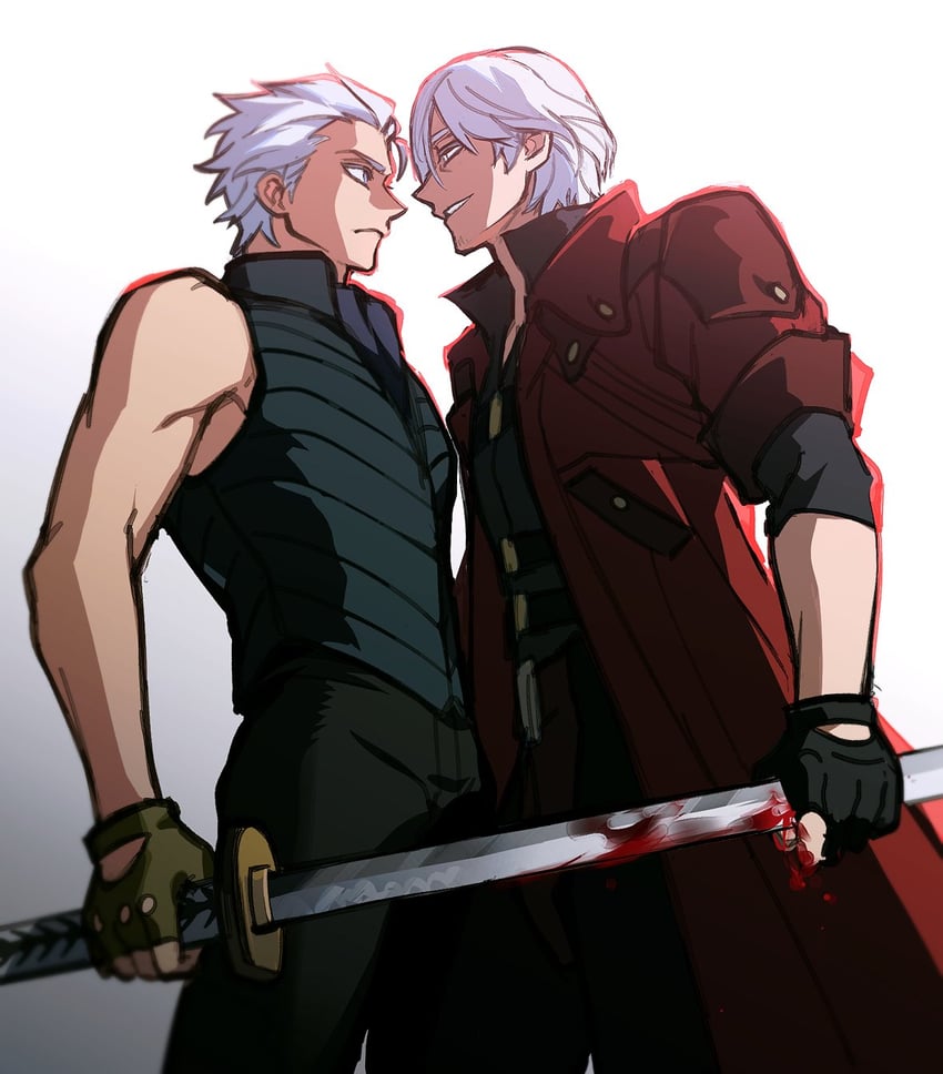 dante and vergil (devil may cry and 1 more) drawn by wuliu_heihuo