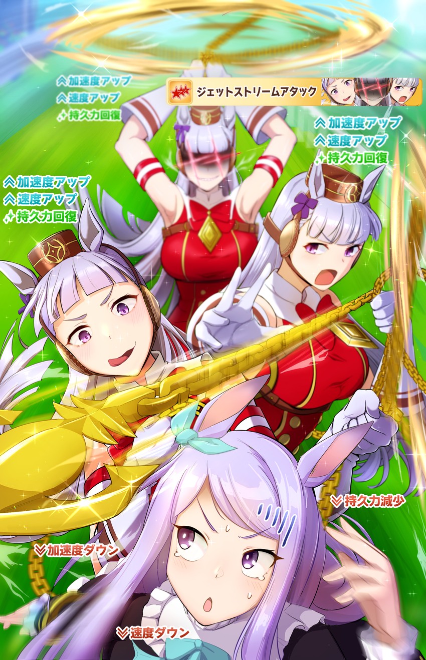 gold ship, mejiro mcqueen, and black tri-stars (umamusume and 2 more) drawn by ekkusuren