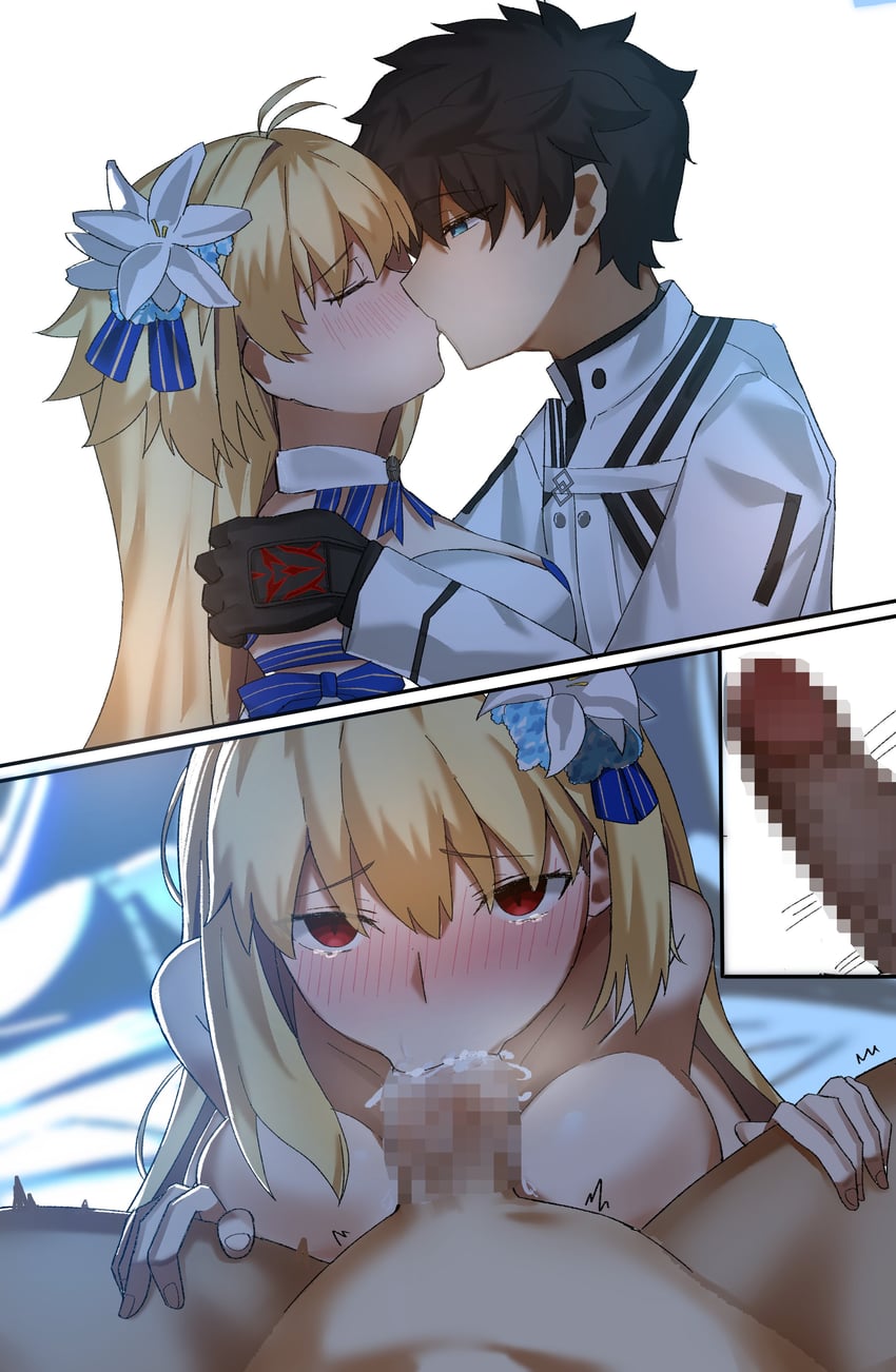 fujimaru ritsuka, arcueid brunestud, and archetype earth (fate and 1 more) drawn by musi_2nd
