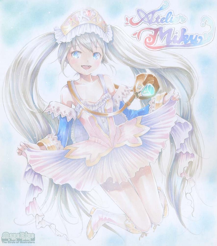 hatsune miku and totooria helmold (vocaloid and 2 more) drawn by mayo_riyo