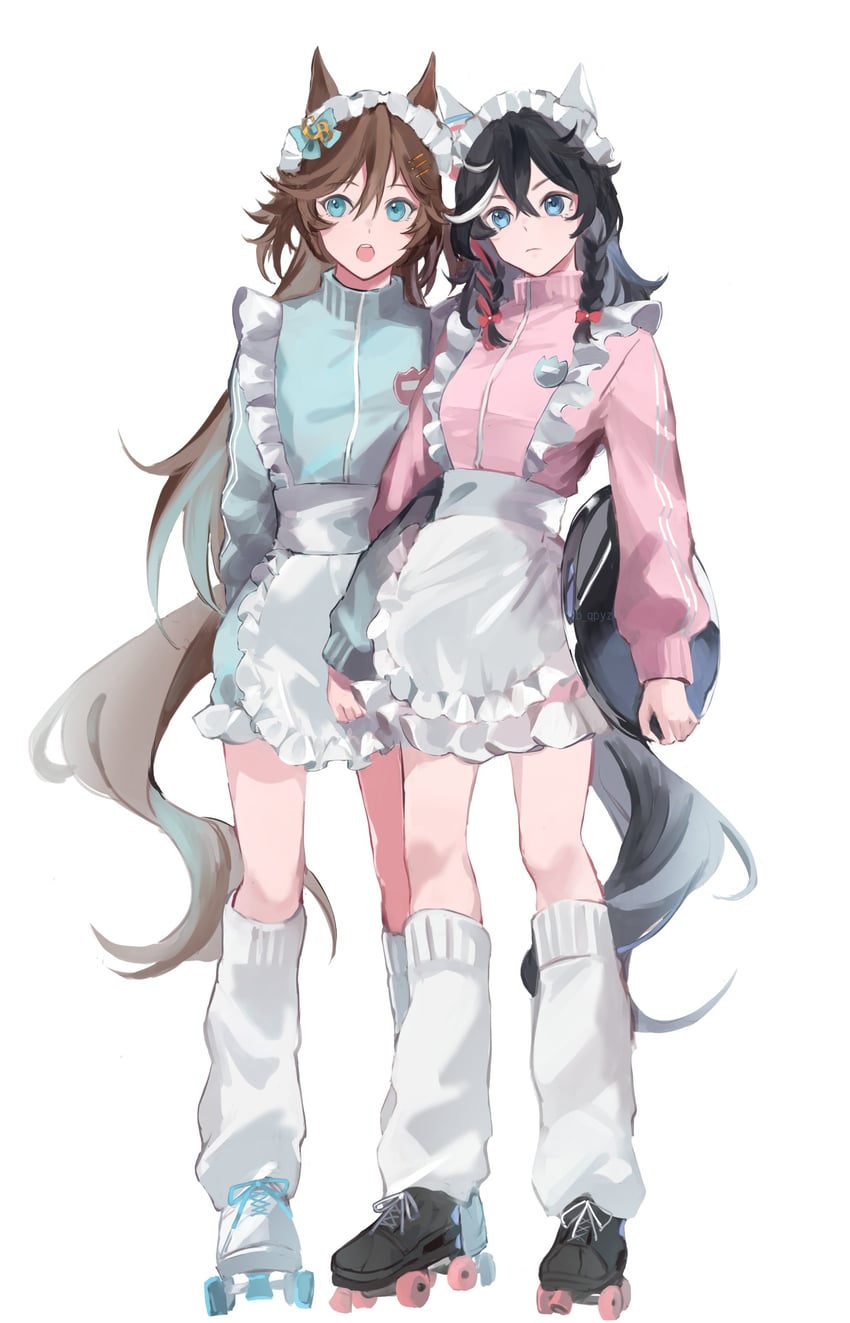 mr. c.b. and katsuragi ace (umamusume) drawn by b_qpyz